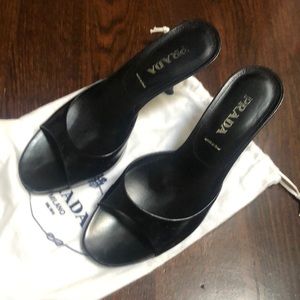 Prada size 7 open toe heels
